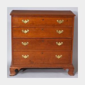 Chippendale Cherry Carved Chest of Drawers