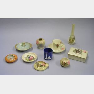 Eleven Pieces of Assorted Commemorative and Souvenir Ceramic Tableware.