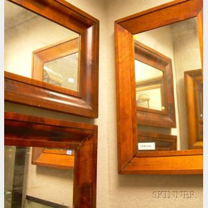 Two Mahogany Veneer Ogee Mirrors and Two Pine Ogee Mirrors.