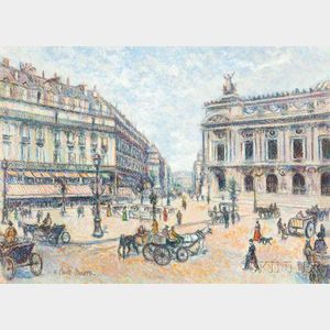 Hughes Claude Pissarro (French, b. 1935) Paris Street Scene