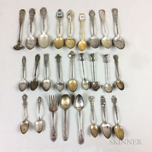 Group of Sterling Silver Souvenir Spoons