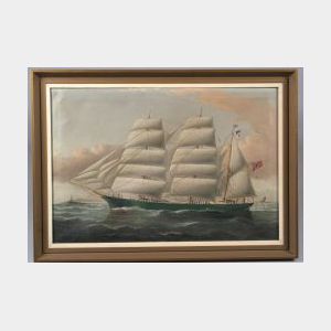 William Howard Yorke (British 1847-1921) Portrait of the Barque Phonizia
