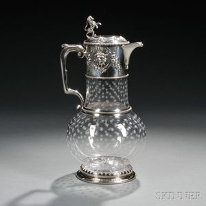 Victorian Sterling Silver-mounted Glass Claret Jug