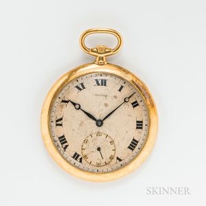 Cartier Signed Open-face Watch