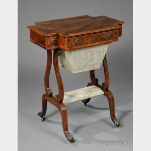 English Mahogany Sewing Table