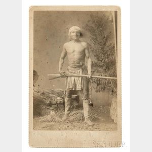 Framed Cabinet Card Photograph of Apache War Chief "Goodygooya,"