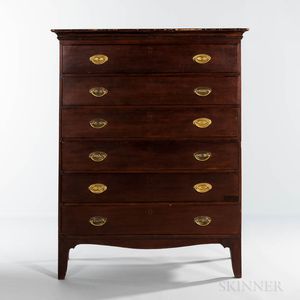 Cherry Tall Chest of Six Drawers