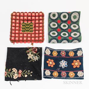 Four Floral and Geometric Textiles