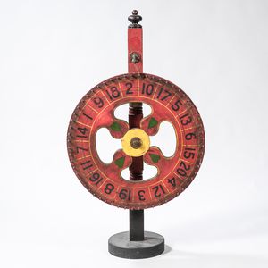 Red-painted Carnival Game Wheel