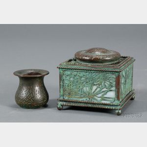 Tiffany Studios Inkwell and Brush Cleaner