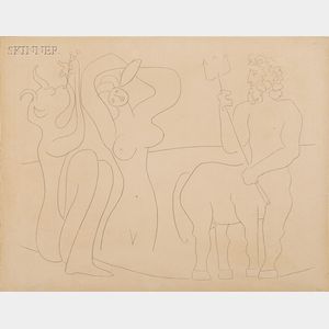 After Pablo Picasso (Spanish, 1881-1973) Two Images from MES DESSINS D'ANTIBES