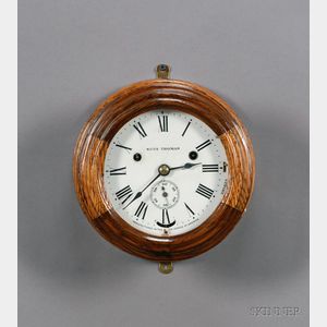 Oak Case "Wardroom" Model Ship's Clock by Seth Thomas