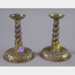 Pair of Baroque-style Candlesticks