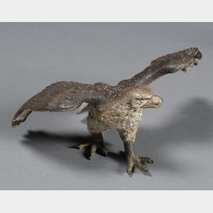 Viennese Cold Painted Bronze Figure of an Eagle