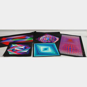 Eleven Color Reproductions After Victor Vasarely