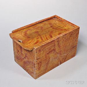 Putty-painted Box with Sliding Lid