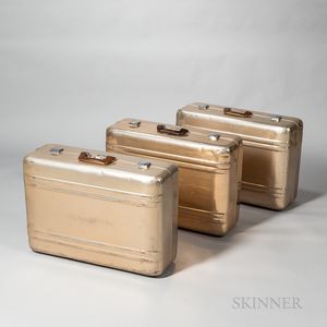 Three Zero Halliburton Aluminum Suitcases