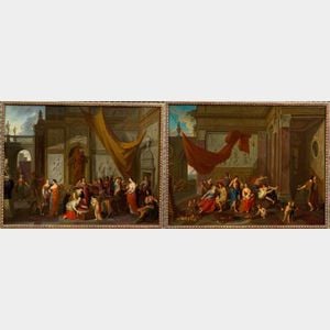 Continental School, 19th Century Lot of Two Scenes: Achilles Discovered Among the Daughters of Lycomedes