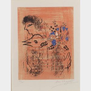 Marc Chagall (Russian/French, 1887-1985) Bouquet à l'oiseau
