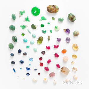 Large Group of Unmounted Gemstones. 
