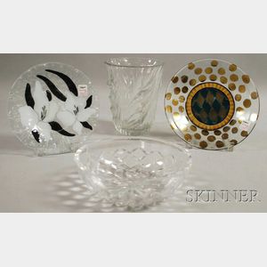 Four Glass Table Items
