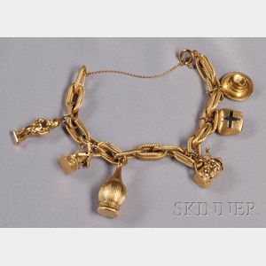 18kt Gold Charm Bracelet