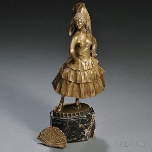 Continental School, Late 19th/Early 20th Century Bronze Figure of a Spanish Dancer