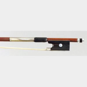 French Silver Mounted Violin Bow, Andre Vigneron