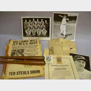 Group of 1940s Boston Red Sox Baseball and Sports Collectibles