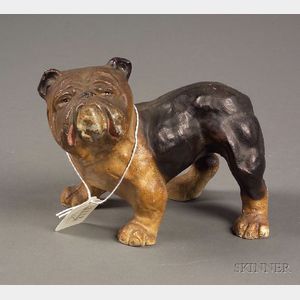 Painted Cast Iron Figure of a Bull Dog