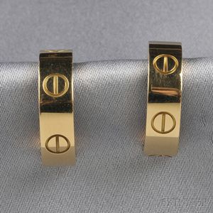 18kt Gold "Love" Earrings, Cartier