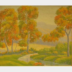 Charles Wesley Nicholson (American, 1886-1965) Golden Light of Autumn.