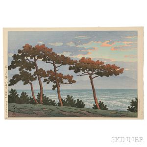 Kawase Hasui (1883-1957),Sunset on Pines, Suzukawa Shore