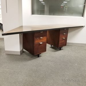 Custom Corner Desk with George Nelson for Herman Miller Cabinets