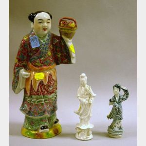 Three Chinese Porcelain Figures.