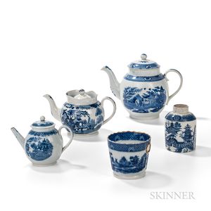 Five Blue Transfer Teaware