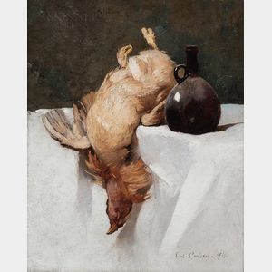 Emil Carlsen (Danish/American, 1853-1932) Still Life with Chicken
