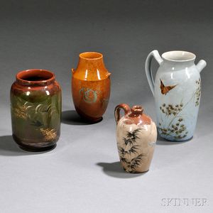 Four Rookwood Pottery Vases