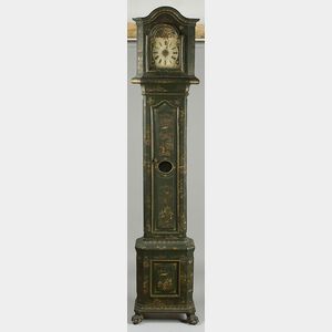 Dutch/ Low Countries Japanned Tall Case Clock
