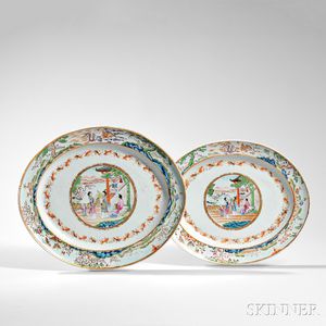 Two Large Famille Rose Platters