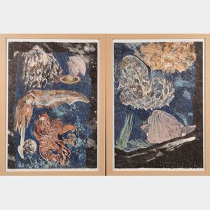 Ann McCoy (American, b. 1946) Four Works from Cuttlefish: De Secretis Nature