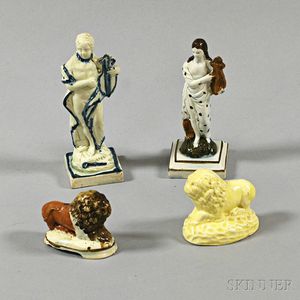 Four Staffordshire Ceramic Figures