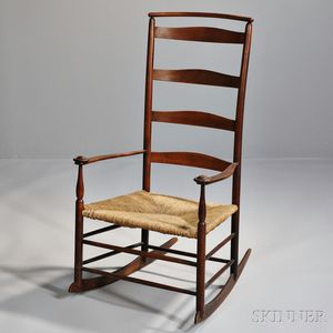 Shaker Production "7" Transitional Prototype Maple Rocking Chair