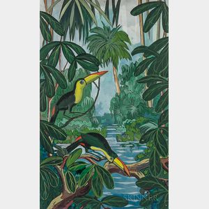 Jane Peterson (American, 1876-1965) Toucans in the Jungle