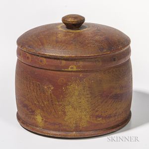 Turned and Vinegar Putty-painted Covered Jar