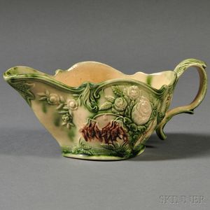 Staffordshire Cream-colored Earthenware Sauceboat