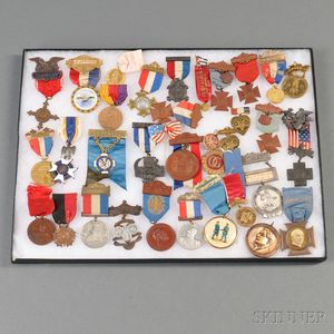 Thirty-five G.A.R. And Spanish American War Veterans Medals