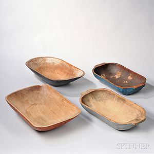 Four Paint-decorated Chopping Bowls