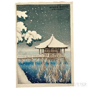 Ito Shinsui (1898-1972),Floating Pavilion at Katata