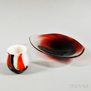 Two Modern Art Glass Items